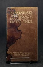 1909 Schopenhauer Parerga And Paralipomena Rare Antique Book - £43.42 GBP