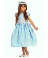 Chic Baby Light Blue/White Tea Length Pageant Party Holiday Dress, 2, 4,... - £43.49 GBP