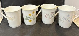 Vintage Hedgerow Elizabethan Staffordshire Fine Bone China 4 Coffee Cups Floral - £12.37 GBP