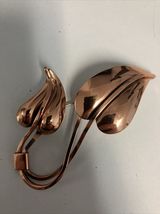 Vintage Renoir Copper Tulip Floral  Brooch Pin GORGEOUS! - $19.75