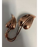 Vintage Renoir Copper Tulip Floral  Brooch Pin GORGEOUS! - $19.75