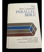 The Laymans Parallel Bible KJV NIV Living Bible RSV Zondervan 1987 Hard ... - $221.87 MXN