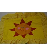 Quilted Baby Blanket 1975 Sunshine Yellow Kids Pillow Case Bedding Charlene - £37.85 GBP