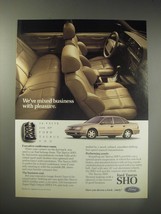 1990 Ford Taurus SHO Ad - We&#39;ve mixed business with pleasure - $18.49