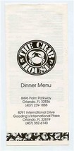 The Crab House Dinner Menu International Drive &amp; Palm Parkway Orlando Florida  - $17.82