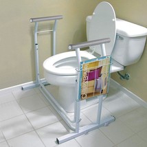 Aw Independent Toilet Safety Frame 27.6&quot; Height Rail Grab Bar 375Lbs Padded - $64.95