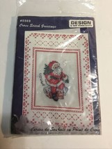 Design Works CHRISTMAS Cross Stitch Greetings Kit sealed Santa Card 5569 - $6.08