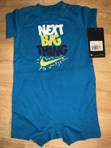 Baby Boys Short Sleeve Nike Logo Romper Bnwts Size 6M - £13.39 GBP