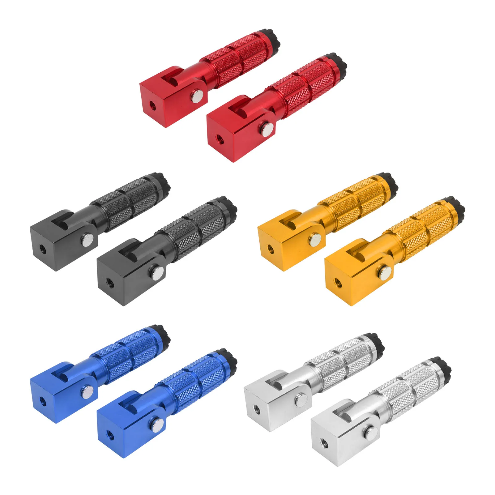 L motorcycle foot pegs universal aluminium alloy easy to install antislip for bikes for thumb200