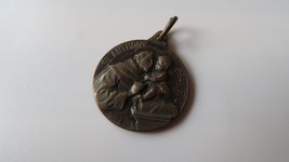 Vintage Silver St Anthony Saint Francis Religious Medal 2.5cm NB8 - £17.52 GBP