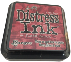 Tim Holtz Distress Ink Pad Ranger Color Fired Brick Create Aged Look Stamping - £3.94 GBP