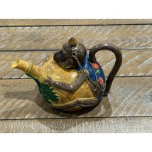 NiNi Miniature Monkey Teapot Resin Trinket Holder Mini Teapot Hand Painted - $14.96