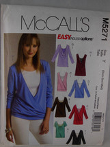 McCalls Pattern 5271 Misses Pullover Tank Tops Tunics Size XS S M UNCUT ... - $4.15