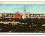 Skyline Di San Antonio Texas Tx Unp Lino Cartolina N18 - $3.39
