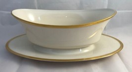 Lenox China ETERNAL Gravy Boat with Attached Underplate - £86.98 GBP
