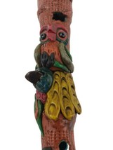 Vintage Hand Made BELIZE Flute Folk Art Musical Instrument w Owl Bird - £15.86 GBP