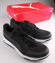 Zapatos De Golf Puma Para Hombre Grip Sport Tech Negros Sin Clavos NIB - $802.76 MXN