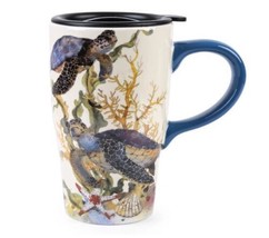 Minigift Ceramic Sea Turtle Coffee Mug W/out Lid - £13.51 GBP