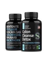 Colon Cleanse - Detox, Digestive Health, Psyllium Husk Aloe Vera Supplement - £15.57 GBP