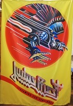 JUDAS PRIEST Screaming for Vengeance YELLOW FLAG CLOTH POSTER TAPESTRY B... - £15.72 GBP