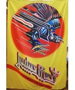 JUDAS PRIEST Screaming for Vengeance YELLOW FLAG CLOTH POSTER TAPESTRY B... - £15.66 GBP