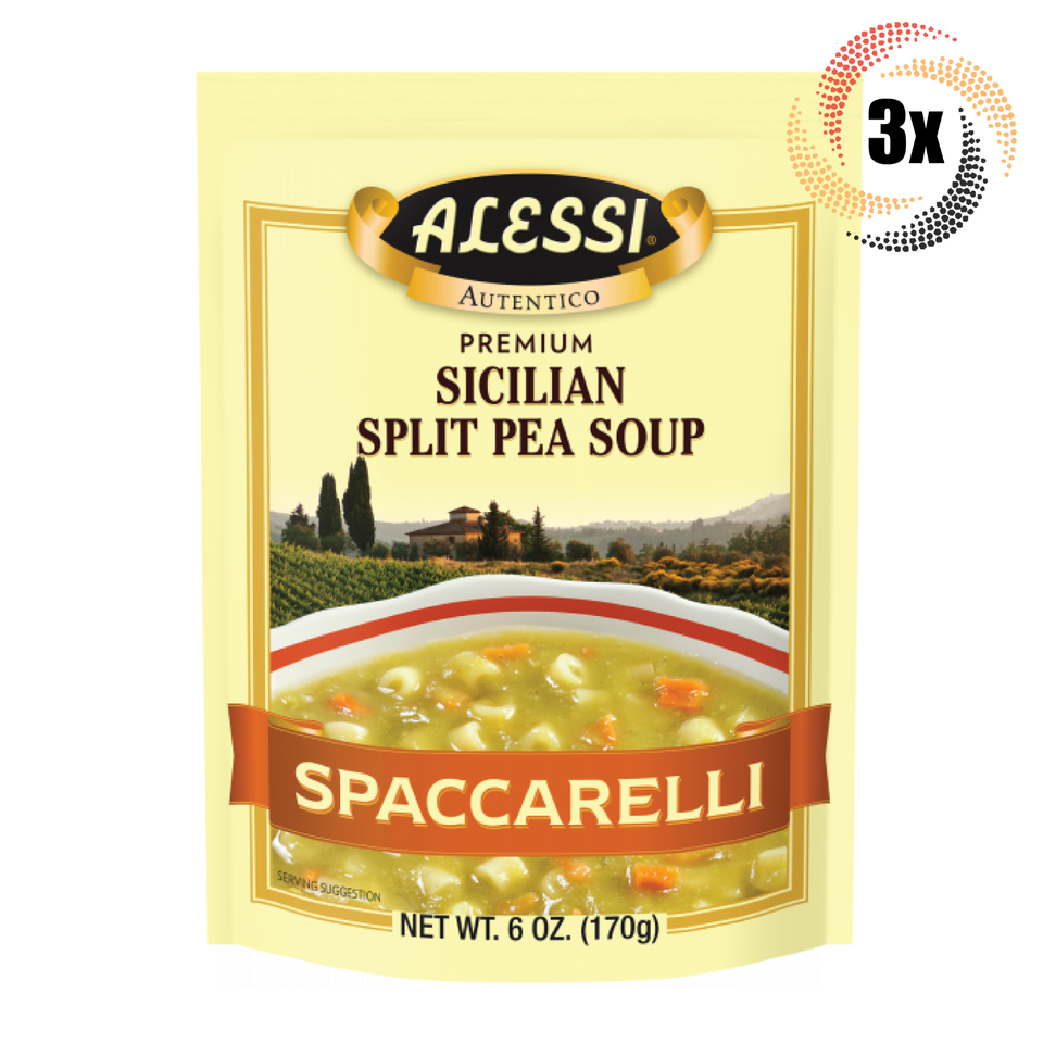 3x Packs Alessi Autentico Spaccarelli Premium Sicilian Split Pea Soup | 6oz - $22.80