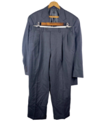 Ralph Lauren Suit Size 43 Regular Mens Charcoal Gray Subtle Plaid Jacket... - $55.74