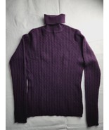 Barrie Pace Womens Sweater Pullover Turtleneck Size L 100% Cashmere Purple - £20.07 GBP