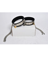 Stainless Steel Silicone Liner Thigh Ring Chain Belt Leg Cuffs With Lock - $65.00+