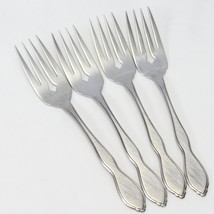 Oneida Twilight Salad Forks 6 1/4&quot; 1881 Rogers Lot of 4 Stainless - £15.38 GBP