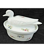 BIA Cordon Bleu Duck Oval Covered Casserole Ceramic Dish Lid Tureen Floral - £20.46 GBP