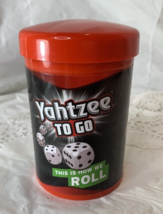 Yahtzee to Go Travel Dice Board Game Hasbro Stores in Cup With Lid Game ... - $4.88