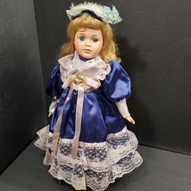 1991 Collectible Victorian Skating Blonde Fashion Girl Doll 17 In Artist Painted - $15.44