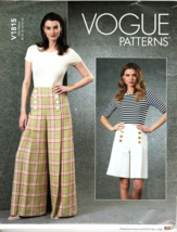Vogue V1815 Misses Flared Wide Legged Pants Size 8 to 16 Uncut Sewing Pattern - £18.53 GBP