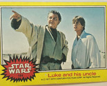 Vintage Star Wars Trading Card Yellow 1977 #184 Luke Skywalker And His U... - $2.48