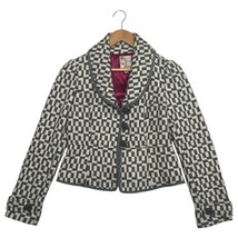 Tulle Anthropologie Jacket Womens Extra Small Gray White Checkered Coat ... - $750.41 MXN