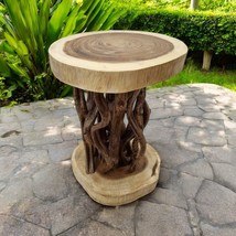 Wood Side Table Solid Stool Night Table Living Room Table Flower Stand - $2,814.15 MXN