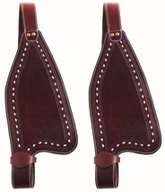 Horse Western Leather Replacement Saddle Fenders Mahogany 5204 - $68.30