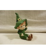 Vintage Lefton Sri Lanka Bisque Pixie Elf Leprechaun Figurine 06107  - $8.95