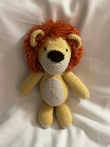 Hand Made Crochet Stuffed Animal Lion 14 1/2" Tall - $116.18 CAD