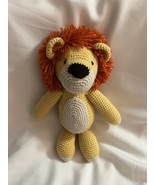Hand Made Crochet Stuffed Animal Lion 14 1/2&quot; Tall - $116.18 CAD