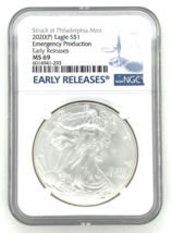 2020 (P) Aigle S $1 Urgence Production Début Libère NGC Ms 69 - $62.95