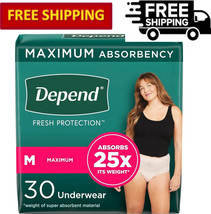 Depend Night Defense Adult  Bladder Leak Underwear Medium open bag 29 Count - $391.43 MXN