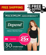 Depend Night Defense Adult  Bladder Leak Underwear Medium open bag 29 Count - $21.00