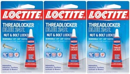 3 ~ 0.2oz LOCTITE Nut &amp; Bolt Threadlocker Blue 242 Gel Adhesive Glue Rem... - £34.51 GBP