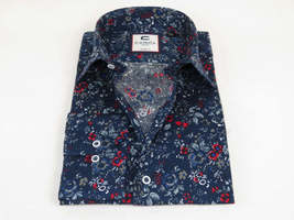 Men's Shirt By CASILA Turkey Cotton Blend Long Sleeves 501660-01 navy Floral image 3