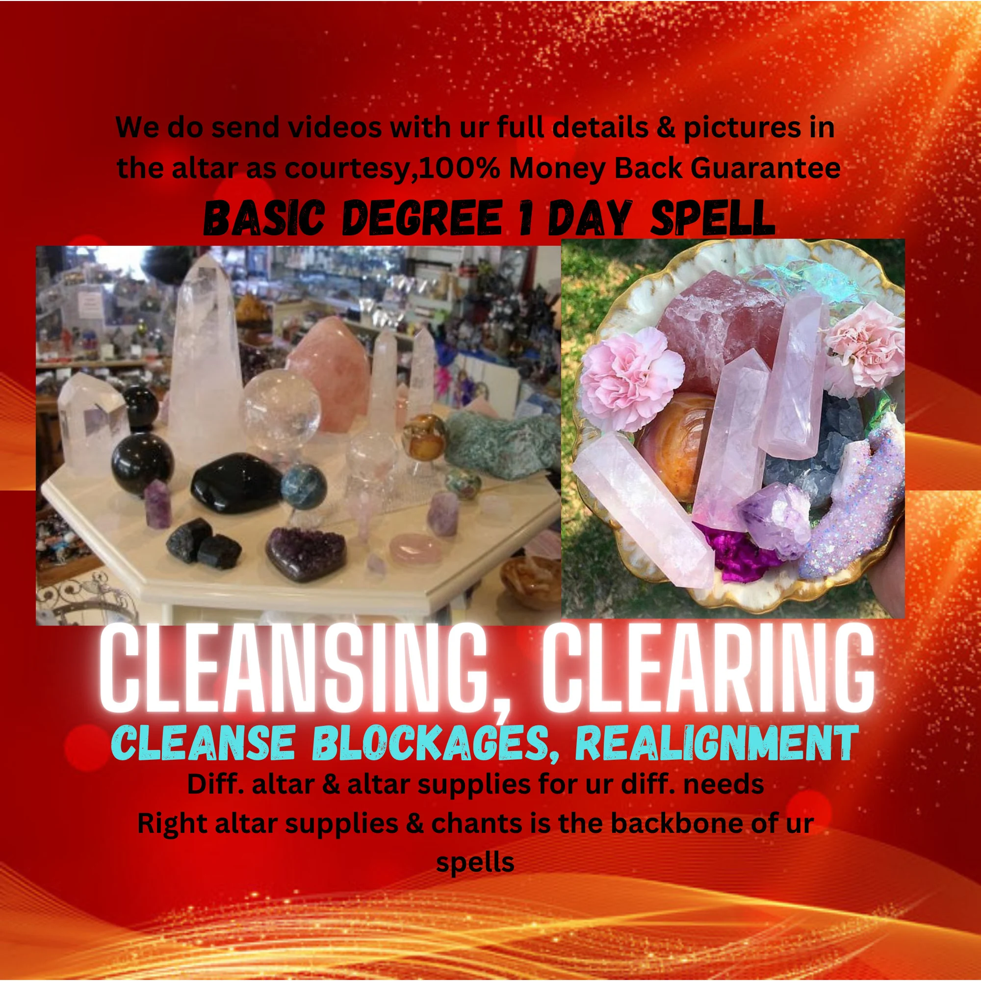 Cleansing Energy Cleanse Your Aura Spell, Remove Blockages &amp; Cleansing, Spell - £492.48 GBP