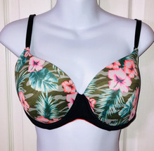 PINK Bra Victoria&#39;s Secret 34DD Underwire Padded Convertible Tropical Floral - $18.88