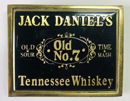 Jack Daniels Old # 7 Tennessee Whiskey Belt Buckle Solid Brass 1983 Vintage - £15.35 GBP