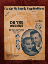 RARE Sheet Music I&#39;ve Got My Love To Keep Me Warm Irving Berlin On The Avenue - £12.70 GBP